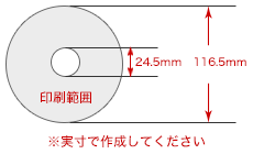 DVDコピーサービス 印刷範囲（ワイド）